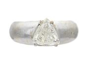 Jewellery - SOLITAIRE RING, 14K white gold - View 3