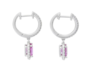 Jewellery - EARRINGS, 18K white gold with 2 oval pink sapphires 1,93 ctw - View 2