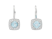 Jewellery - EARRINGS, 18K white gold with 2 items blue topazes 1,21 ctw - View 1