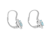 Jewellery - EARRINGS, 18K white gold with 2 items blue topazes 1,21 ctw - View 2
