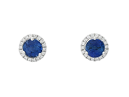 Jewellery - EARRINGS, 18K white gold with 2 blue sapphires 0,69 ctw - View 1