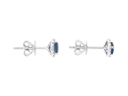 Jewellery - EARRINGS, 18K white gold with 2 blue sapphires 0,69 ctw - View 2