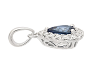 Jewellery - PENDANT, 18K white gold with blue sapphire 0,49 ctw - View 2