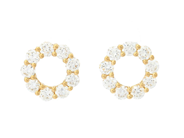 Jewellery - EARRINGS, 18K gold with 18 brilliant cut diamonds 0,71 ctw - View 1