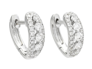 Jewellery - HOOP EARRINGS, 18K white gold - View 1