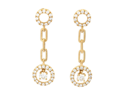 Jewellery - EARRINGS, 18K gold with 56 brilliant cut diamonds 0,55 ctw - View 1