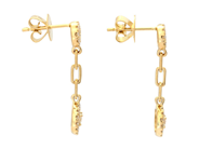 Jewellery - EARRINGS, 18K gold with 56 brilliant cut diamonds 0,55 ctw - View 2