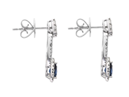 Jewellery - EARRINGS, 18K white gold with blue sapphires 0,82 ctw - View 2