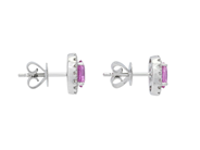 Jewellery - EARRINGS, 18K white gold with oval pink sapphires 1,47 ctw - View 2
