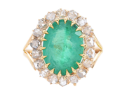 Jewellery - CLUSTER RING, 18K gold - View 3