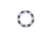 Jewellery - PENDANT, 18K white gold with 8 blue sapphires 0,05 ctw - View 1