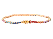 Jewellery - TENNIS BRACELET, 18K rose gold - View 2