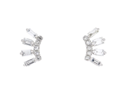 Jewellery - EARRINGS, 18K white gold with baguette cut diamonds 0,18 ctw - View 1