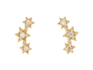 Jewellery - EARRINGS, 18K gold with 2 brilliant cut diamonds 0,02 ctw and single cut diamonds 0,02 ctw - View 1