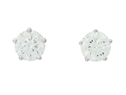 Jewellery, SOLITAIRE EARRINGS, 18K white gold, in auction: Classic – Saturday 22 November