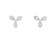 Jewellery - EARRINGS, 18K white gold with single cut diamonds 0,03 ctw - View 1