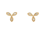 Jewellery - EARRINGS, 18K gold with single cut diamonds 0,03 ctw - View 1