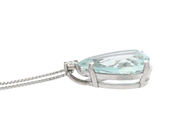 Jewellery - PENDANT WITH CHAIN, 18K white gold - View 2