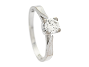 Jewellery - SOLITAIRE RING, 18K white gold - View 1