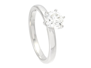 Jewellery - SOLITAIRE RING, 18K white gold - View 1