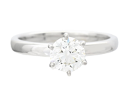 Jewellery - SOLITAIRE RING, 18K white gold - View 3