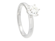 Jewellery - SOLITAIRE RING, 18K white gold - View 1