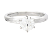 Jewellery - SOLITAIRE RING, 18K white gold - View 3