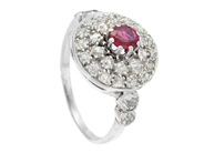 Jewellery, RING, 18K white gold, in auction: Classic – Saturday 22 November