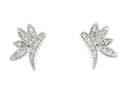 Jewellery - EARRINGS, 18K white gold with single cut diamonds 0,10 ctw - View 1
