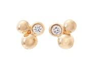 Jewellery - EARRINGS, 18K gold with single cut diamonds 0,04 ctw - View 1