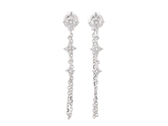 Jewellery - EARRINGS, 18K white gold with single cut diamonds 0,10 ctw - View 1