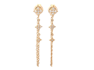 Jewellery - EARRINGS, 18K gold with single cut diamonds 0,10 ctw - View 1