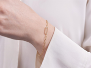 Jewellery - BRACELET, 18K gold with single cut diamonds 0,14 ctw - View 2