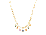 Jewellery - NECKLACE, 18K gold with 7 sapphires 1,51 ctw - View 1