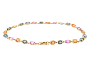 Jewellery - BRACELET, 18K gold with sapphires 7,57 ctw length 17 cm - View 2
