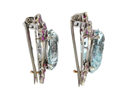 Jewellery - ONE PAIR BROOCHES, 18K white gold - View 2