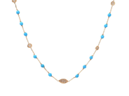 Jewellery - NECKLACE, 18K gold with turquoises 5,76 ctw - View 1