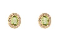 Jewellery - EARRINGS, 18K gold with oval peridots 0,31 ctw - View 1