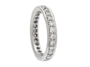Jewellery - FULL ETERNITY RING, 14K white gold - View 1