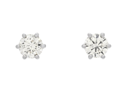 Jewellery, SOLITAIRE EARRINGS, 18K white gold, in auction: NewYear – Saturday 27 December 2025