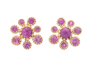 Jewellery - EARRINGS, 18K gold with pink sapphires 0,60 ctw - View 1