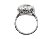 Jewellery - CLUSTER RING, 18K white gold - View 2