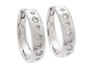 Jewellery - HOOP EARRINGS, 18K white gold - View 1