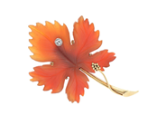 Jewellery, BROOCH, Leaf, in auction: Christmas – Saturday 13 December