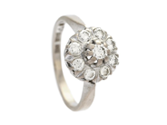 Jewellery - CLUSTER RING, 18K white gold - View 1