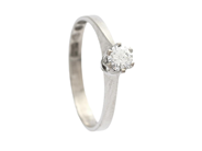 Jewellery - SOLITAIRE RING, 18K white gold - View 1