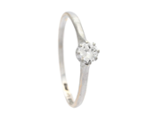 Jewellery, SOLITAIRE RING, 18K white gold, in auction: Lilla jewellery – Tuesday 2 December
