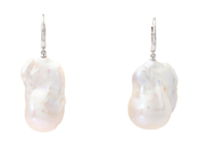 Jewellery - PEARL EARRINGS, 18K white gold - View 1