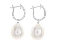 Jewellery - PEARL EARRINGS, 18K white gold - View 2