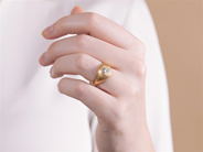 Jewellery - SOLITAIRE RING, 18K gold - View 3